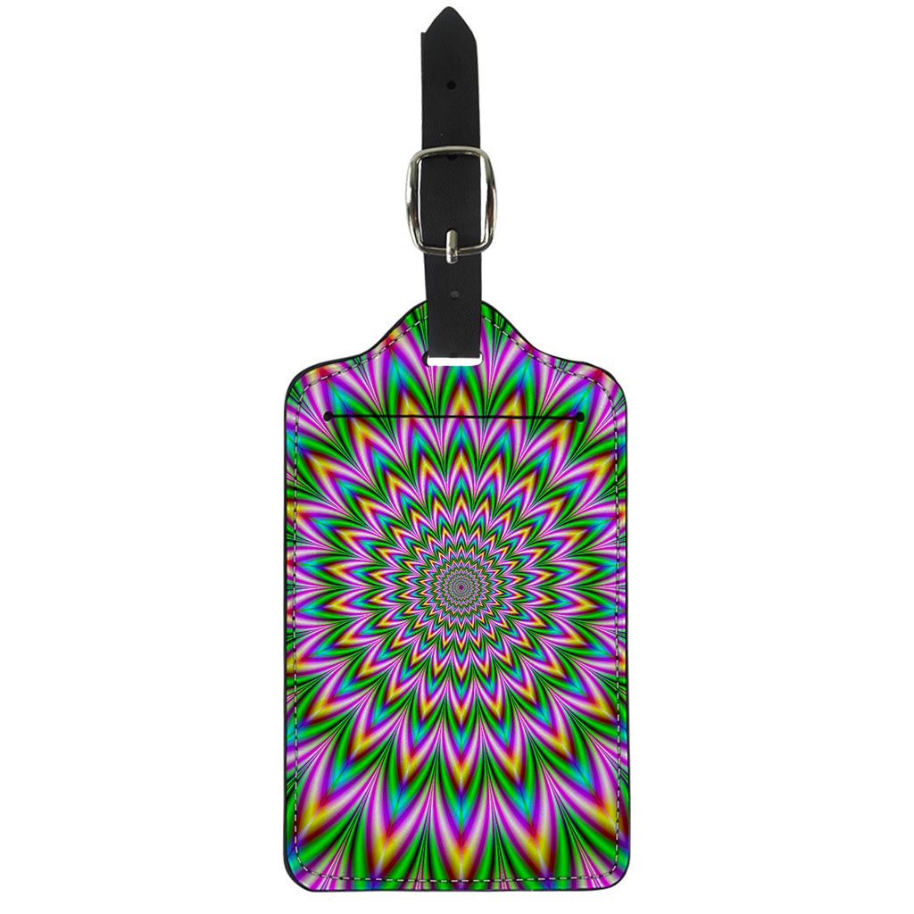Psychedelic Radiant Optical Illusion Luggage Tag
