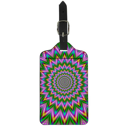 Psychedelic Radiant Optical Illusion Luggage Tag