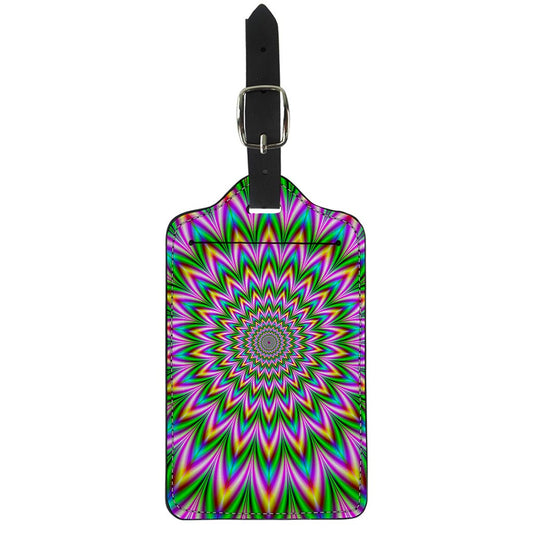 Psychedelic Radiant Optical Illusion Luggage Tag