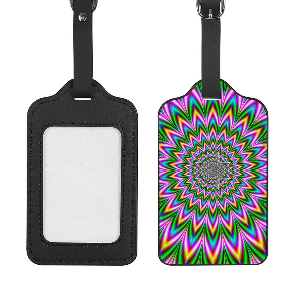 Psychedelic Radiant Optical Illusion Luggage Tag