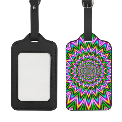 Psychedelic Radiant Optical Illusion Luggage Tag