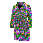 Psychedelic Radiant Optical Illusion Men's Bathrobe