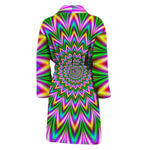 Psychedelic Radiant Optical Illusion Men's Bathrobe