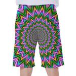 Psychedelic Radiant Optical Illusion Men's Beach Shorts