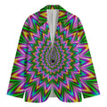 Psychedelic Radiant Optical Illusion Men's Blazer