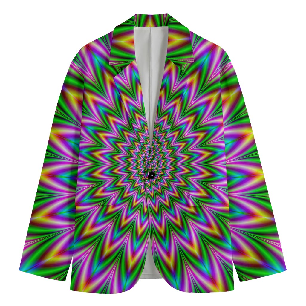 Psychedelic Radiant Optical Illusion Men's Blazer