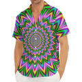 Psychedelic Radiant Optical Illusion Men's Deep V-Neck Shirt