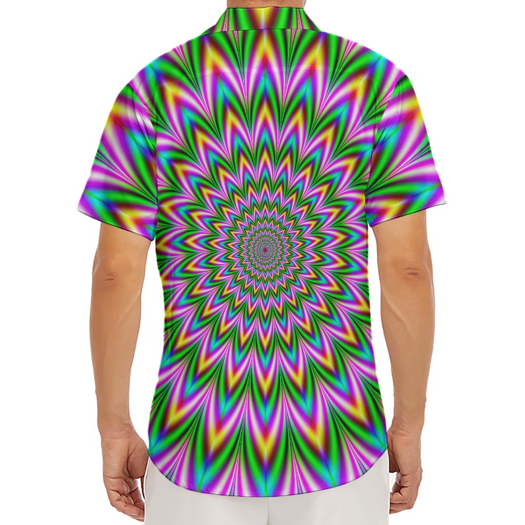 Psychedelic Radiant Optical Illusion Men's Deep V-Neck Shirt