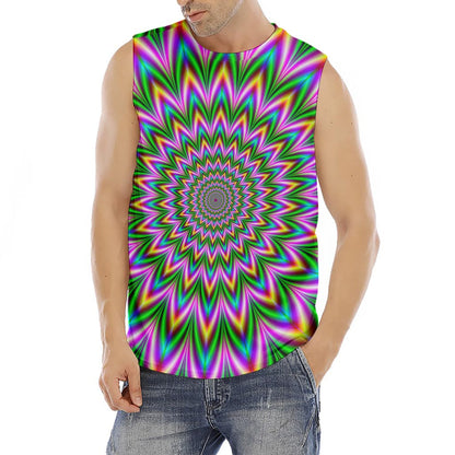 Psychedelic Radiant Optical Illusion Men's Fitness Tank Top