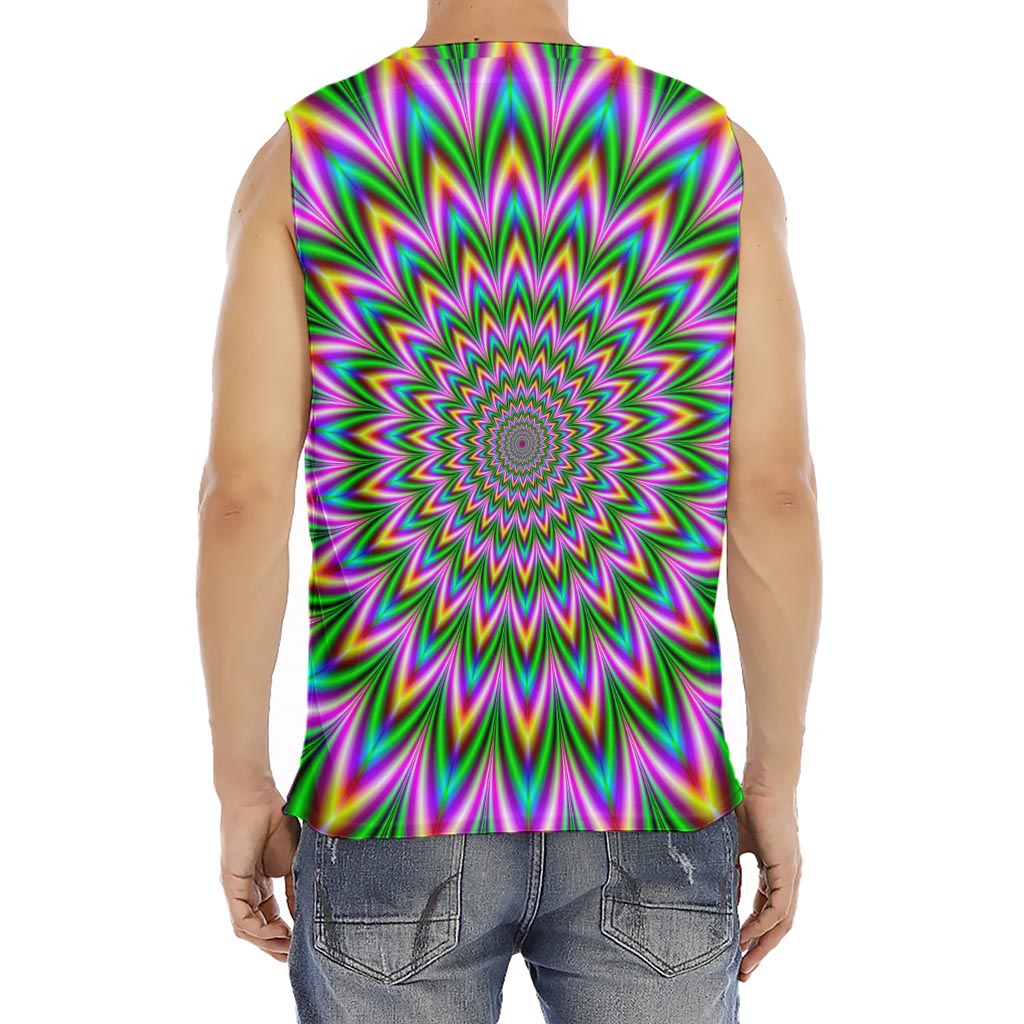 Psychedelic Radiant Optical Illusion Men's Fitness Tank Top