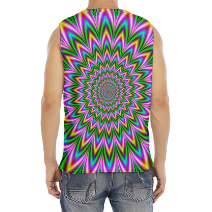 Psychedelic Radiant Optical Illusion Men's Fitness Tank Top