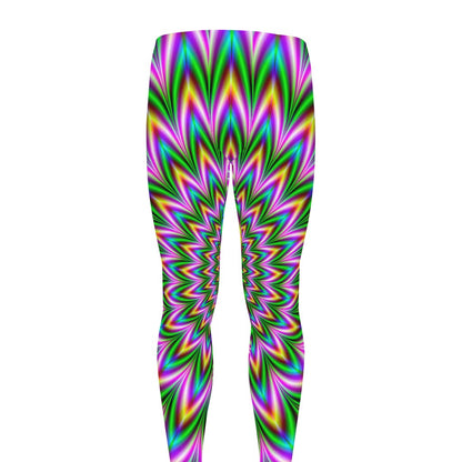 Psychedelic Radiant Optical Illusion Men's leggings