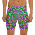 Psychedelic Radiant Optical Illusion Men's Long Boxer Briefs