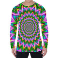 Psychedelic Radiant Optical Illusion Men's Long Sleeve T-Shirt