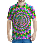 Psychedelic Radiant Optical Illusion Men's Polo Shirt