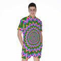 Psychedelic Radiant Optical Illusion Men's Romper
