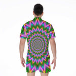 Psychedelic Radiant Optical Illusion Men's Rompers