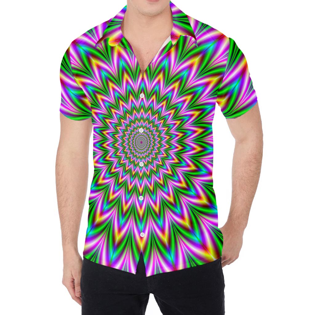 Psychedelic Radiant Optical Illusion Men's Shirt