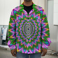 Psychedelic Radiant Optical Illusion Men's Shirt Jacket
