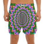 Psychedelic Radiant Optical Illusion Men's Split Running Shorts