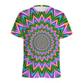 Psychedelic Radiant Optical Illusion Men's Athletic T-Shirt