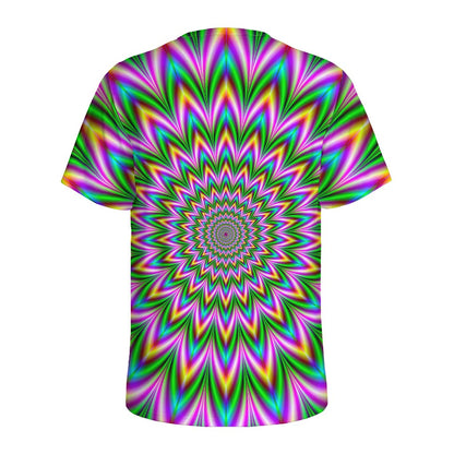 Psychedelic Radiant Optical Illusion Men's Sports T-Shirt