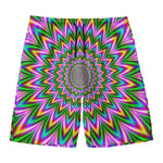 Psychedelic Radiant Optical Illusion Men's Swim Trunks