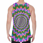 Psychedelic Radiant Optical Illusion Men's Velvet Tank Top