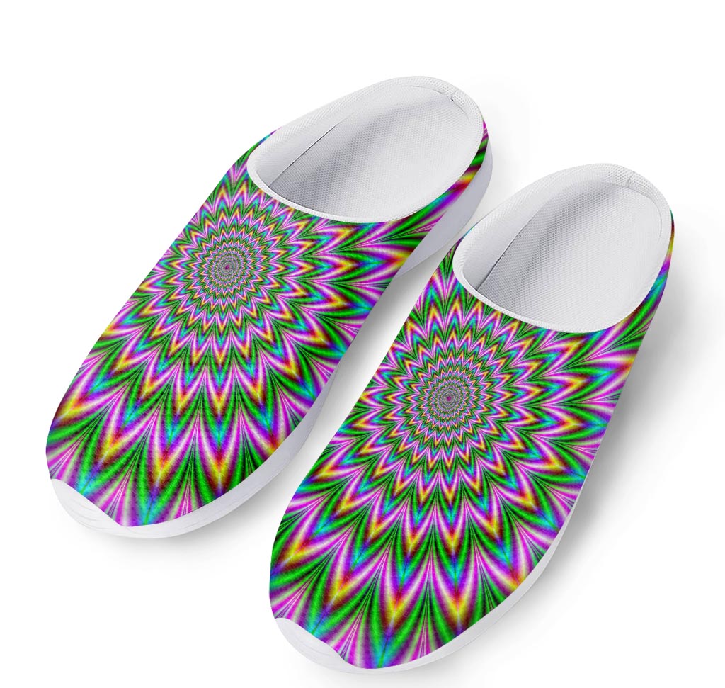 Psychedelic Radiant Optical Illusion Mesh Casual Shoes
