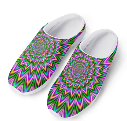 Psychedelic Radiant Optical Illusion Mesh Casual Shoes