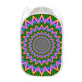 Psychedelic Radiant Optical Illusion Mesh Laundry Hamper