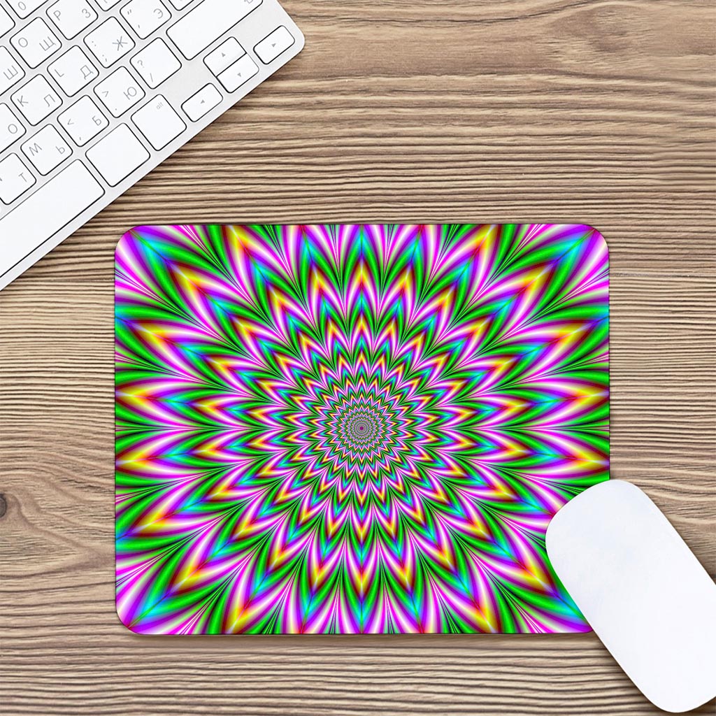 Psychedelic Radiant Optical Illusion Mouse Pad