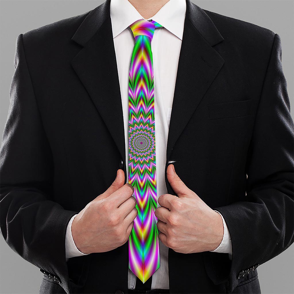 Psychedelic Radiant Optical Illusion Necktie