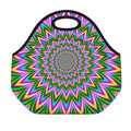 Psychedelic Radiant Optical Illusion Neoprene Lunch Bag