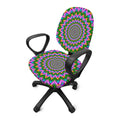 Psychedelic Radiant Optical Illusion Office Chair Cover
