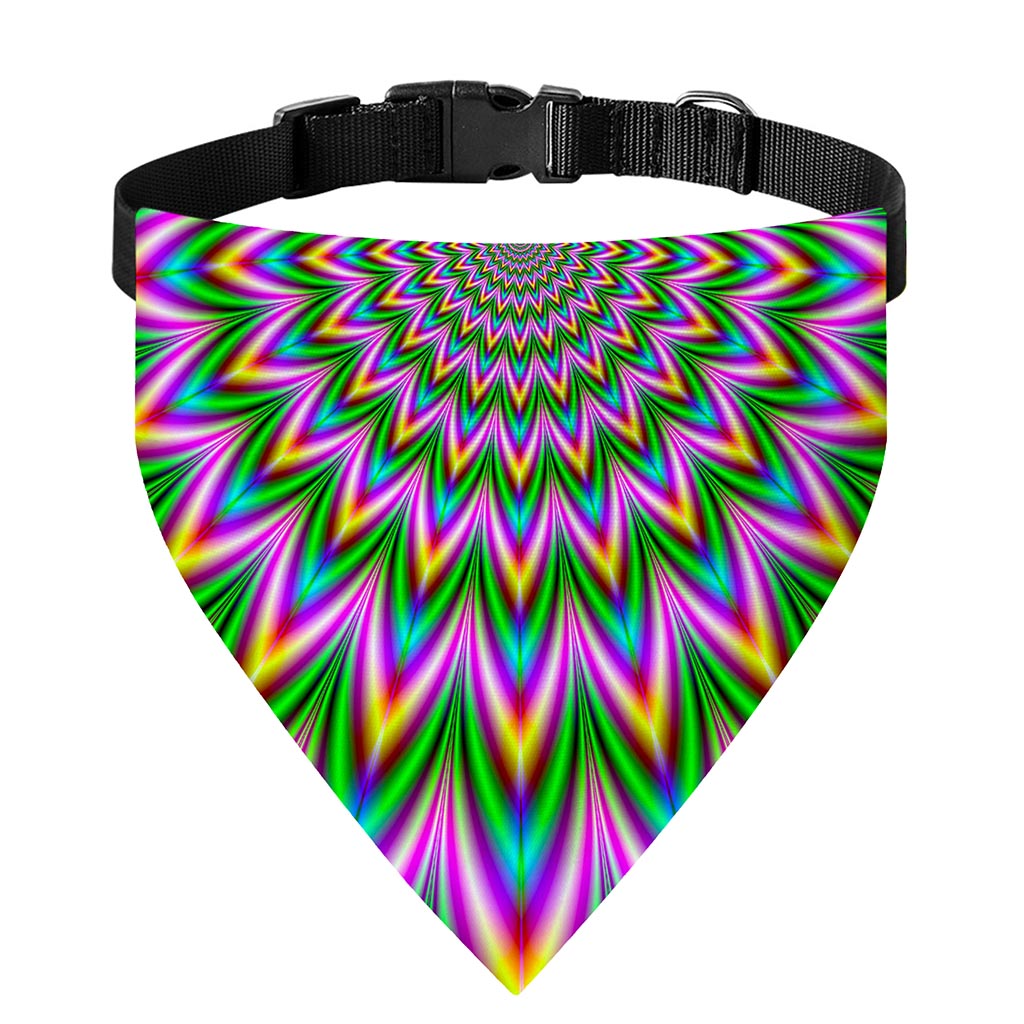 Psychedelic Radiant Optical Illusion Over The Collar Dog Bandana