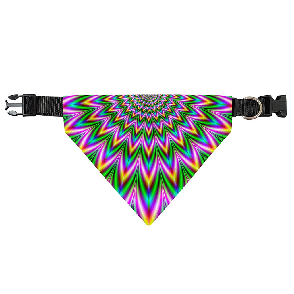 Psychedelic Radiant Optical Illusion Over The Collar Dog Bandana