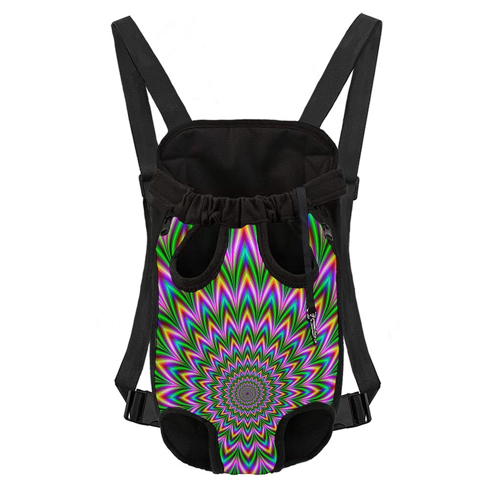 Psychedelic Radiant Optical Illusion Pet Carrier Backpack