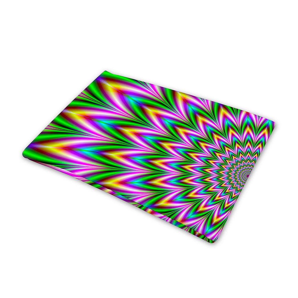 Psychedelic Radiant Optical Illusion Pet Cooling Mat Cover