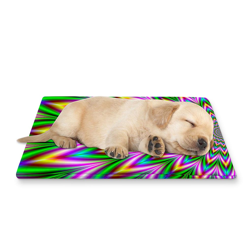 Psychedelic Radiant Optical Illusion Pet Cooling Mat Cover
