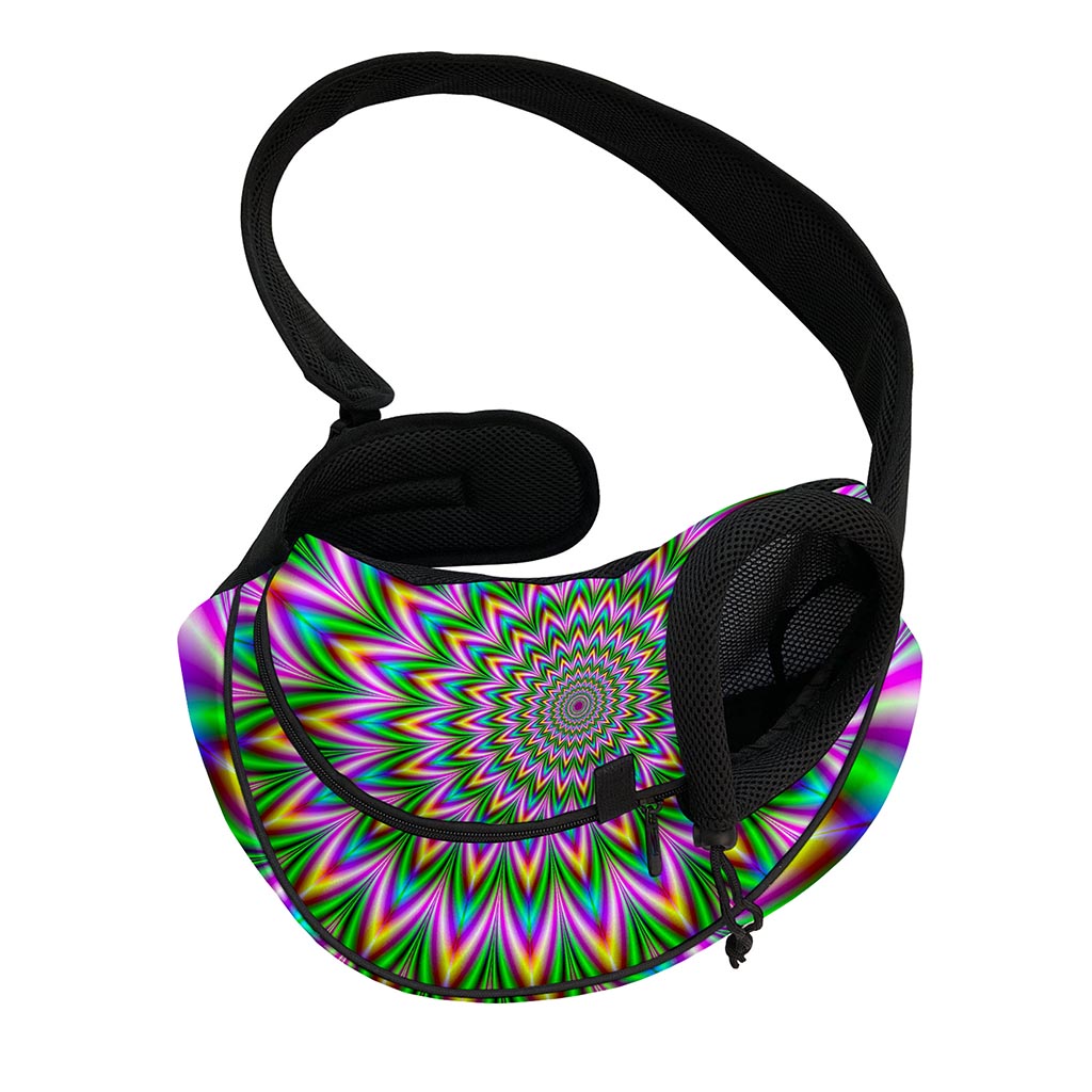 Psychedelic Radiant Optical Illusion Pet Sling Carrier