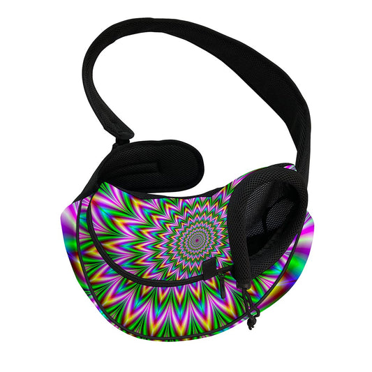Psychedelic Radiant Optical Illusion Pet Sling Carrier