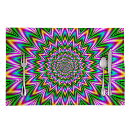 Psychedelic Radiant Optical Illusion Placemat