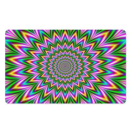 Psychedelic Radiant Optical Illusion Polyester Doormat