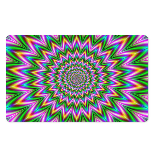 Psychedelic Radiant Optical Illusion Polyester Doormat