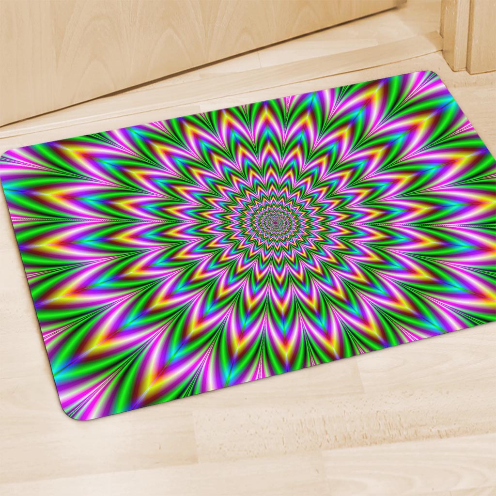Psychedelic Radiant Optical Illusion Polyester Doormat