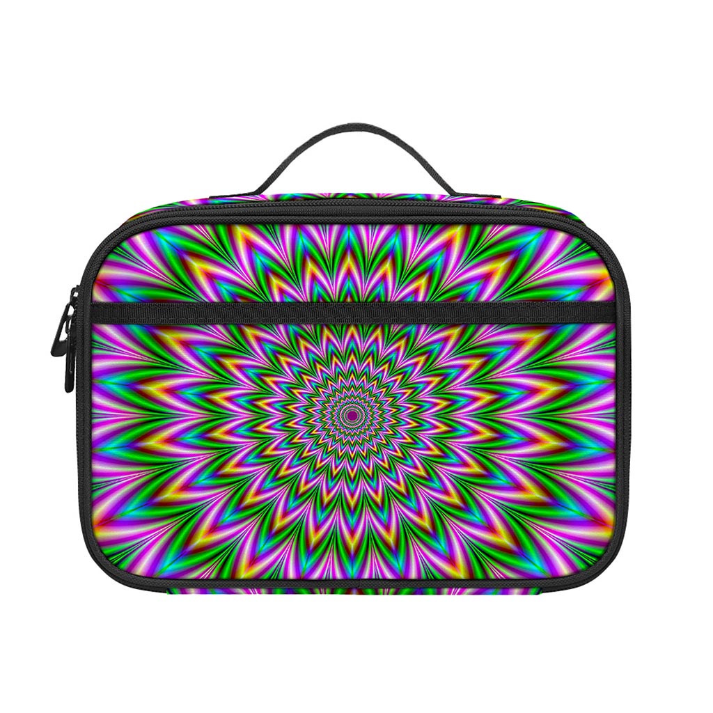 Psychedelic Radiant Optical Illusion Portable Lunch Bag
