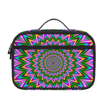 Psychedelic Radiant Optical Illusion Portable Lunch Bag