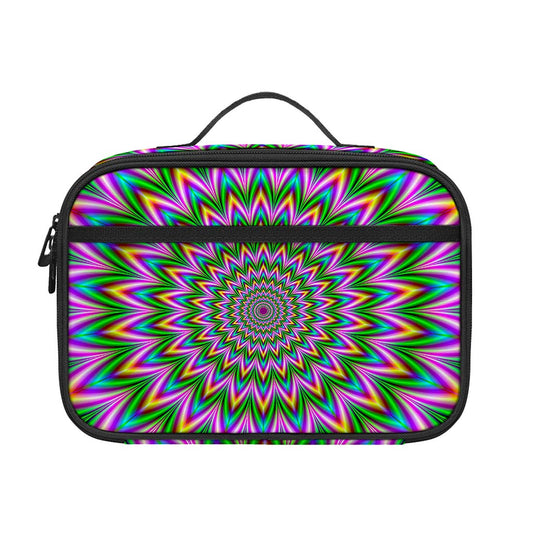 Psychedelic Radiant Optical Illusion Portable Lunch Bag