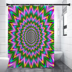 Psychedelic Radiant Optical Illusion Premium Shower Curtain